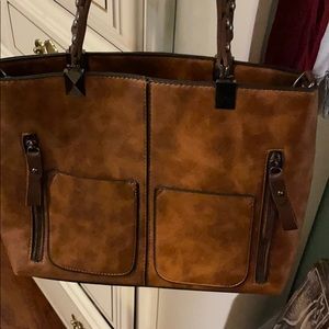 Ivy and fig caramel colored purse